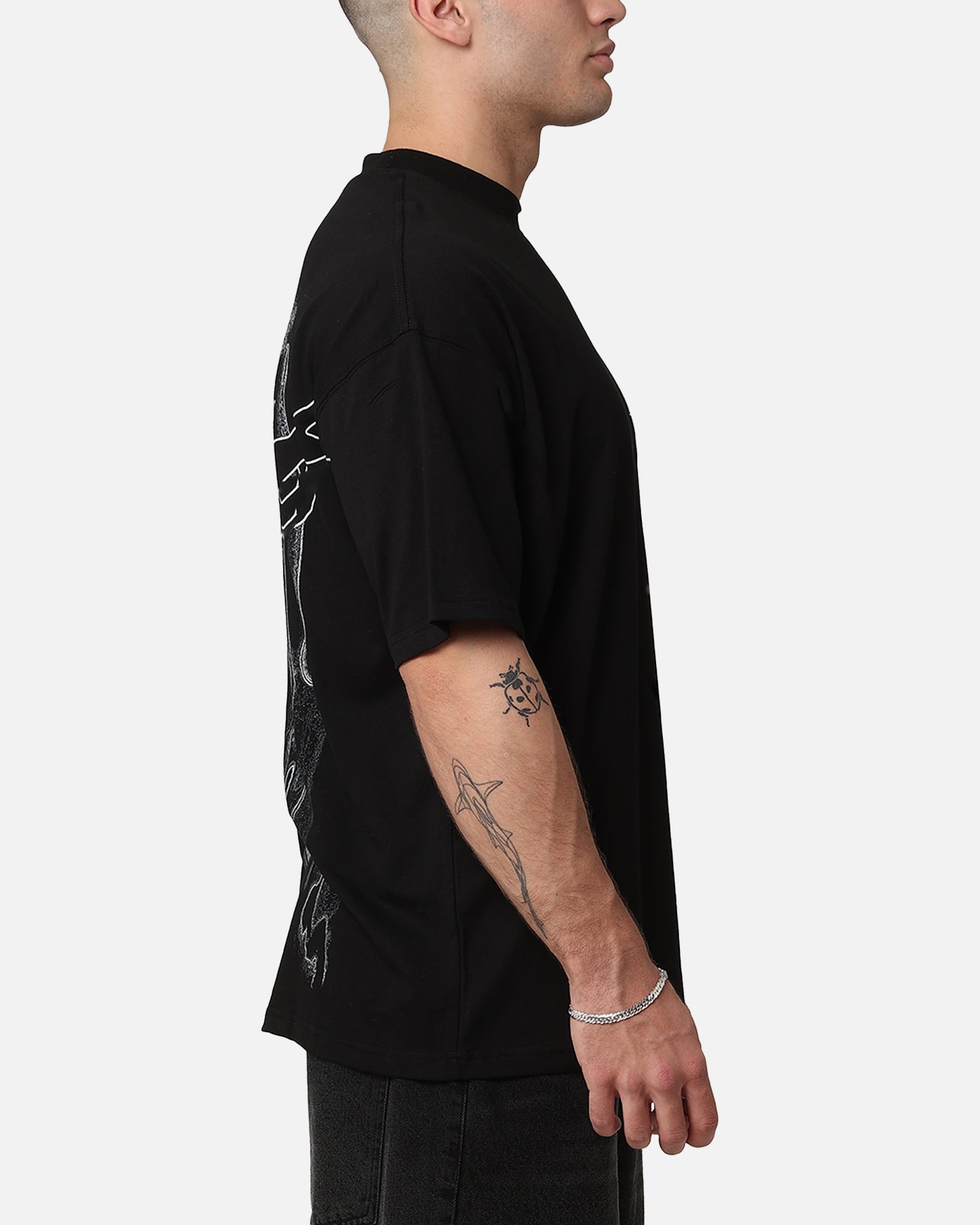 Saint Morta Veiled Mock Neck T-Shirt Black | Culture Kings US
