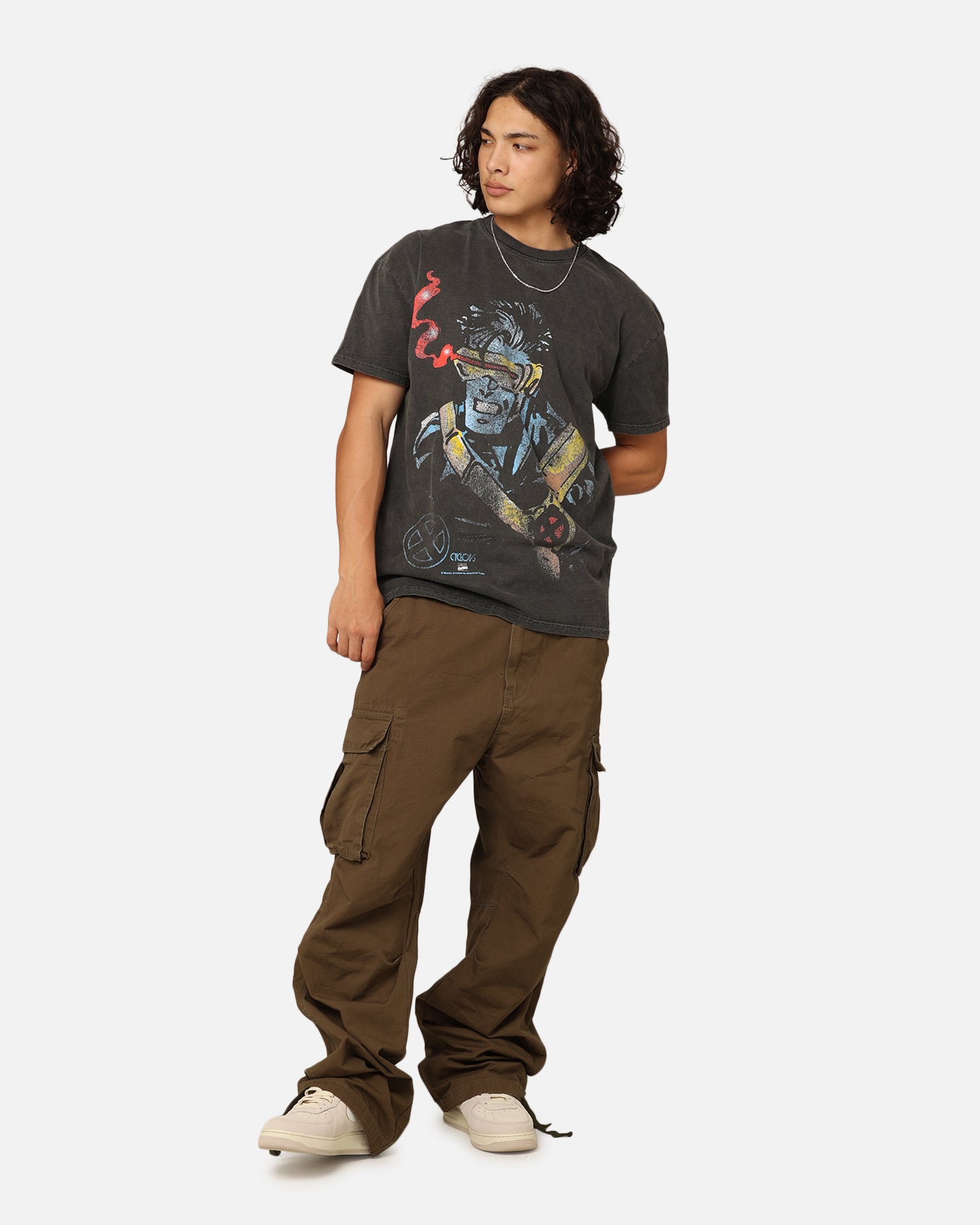 Marvel X-Men Cyclops Heavyweight T-Shirt Black Wash | Culture Kings US