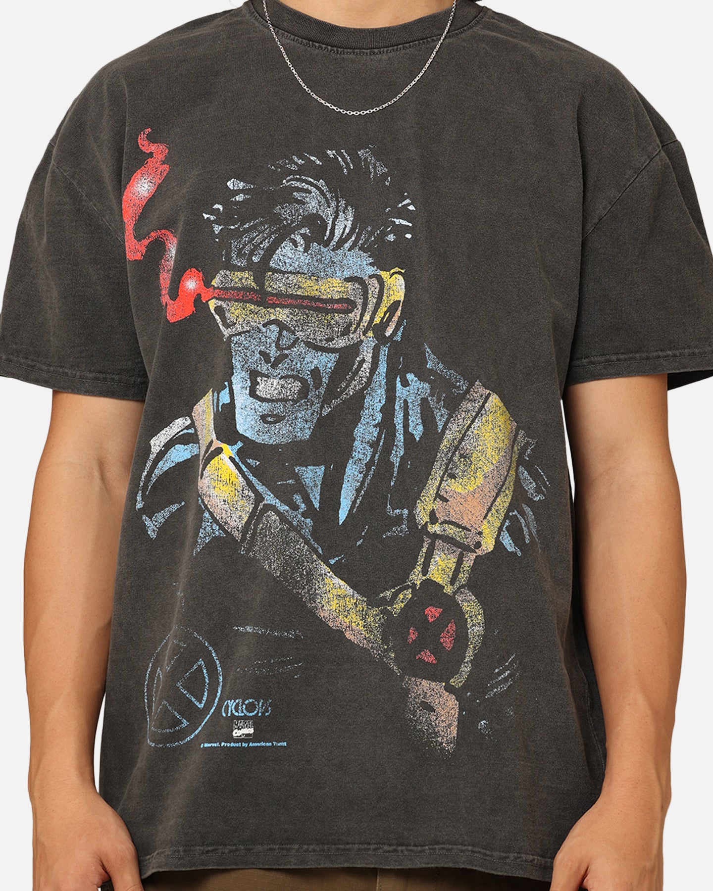 Marvel X-Men Cyclops Heavyweight T-Shirt Black Wash | Culture Kings US