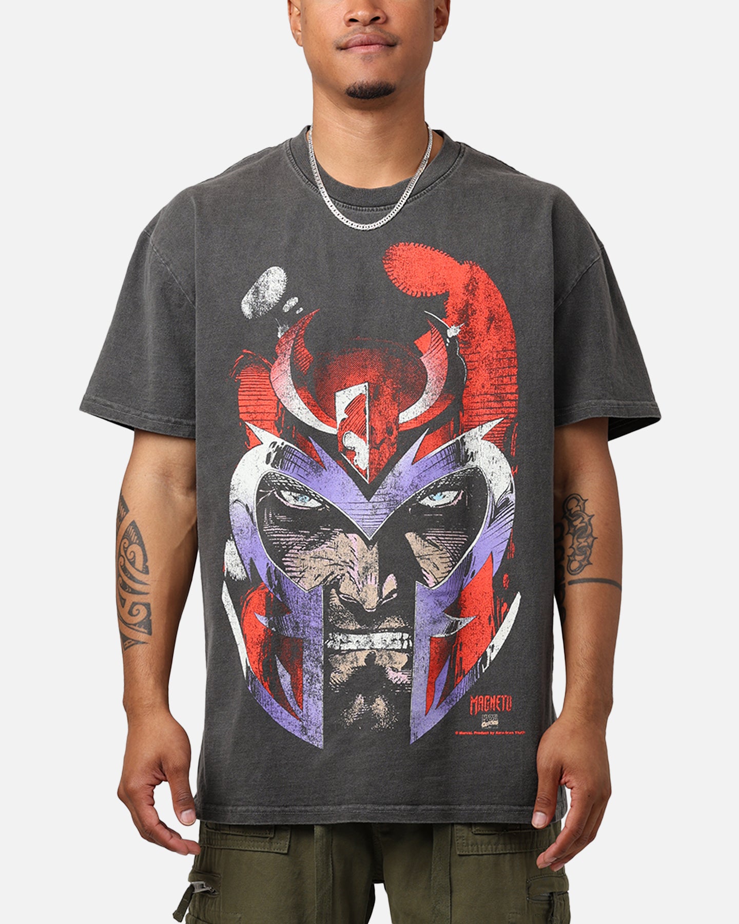Marvel X-Men Magneto Heavyweight T-Shirt Black Wash | Culture Kings US