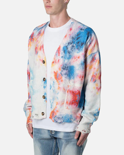 MNML Tie Dye Cardigan Sweater Multi