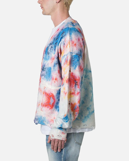 MNML Tie Dye Cardigan Sweater Multi
