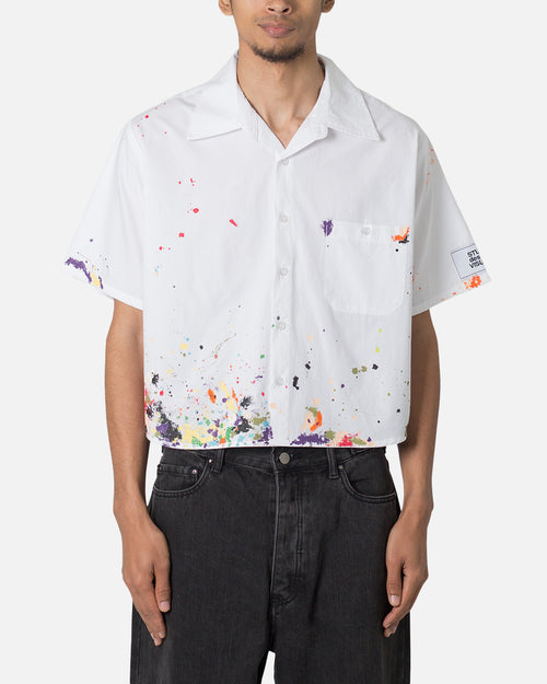 MNML Poplin Painter Short Sleeve Shirt White