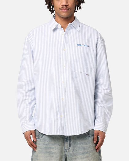 Tommy Jeans TJM Stripe Classics Button Up Shirt Coastal Cobalt