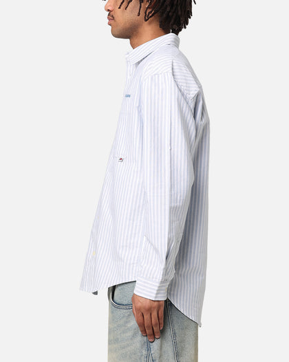 Tommy Jeans TJM Stripe Classics Button Up Shirt Coastal Cobalt