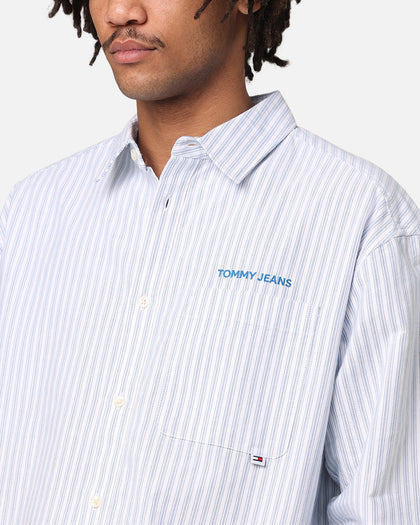 Tommy Jeans TJM Stripe Classics Button Up Shirt Coastal Cobalt