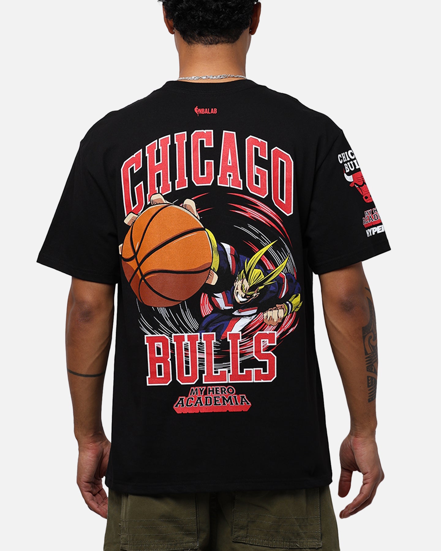 Hyperfly X My Hero Academia V NBA Chicago Bulls T-Shirt Black