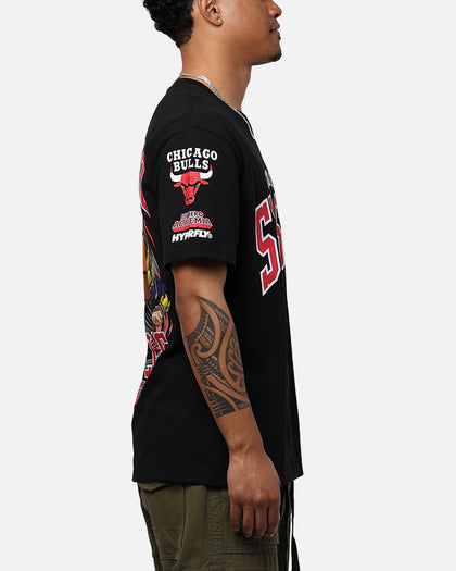 Hyperfly X My Hero Academia V NBA Chicago Bulls T-Shirt Black