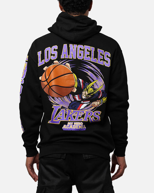 Hyperfly X My Hero Academia X NBA Los Angeles Lakers Hoodie Black