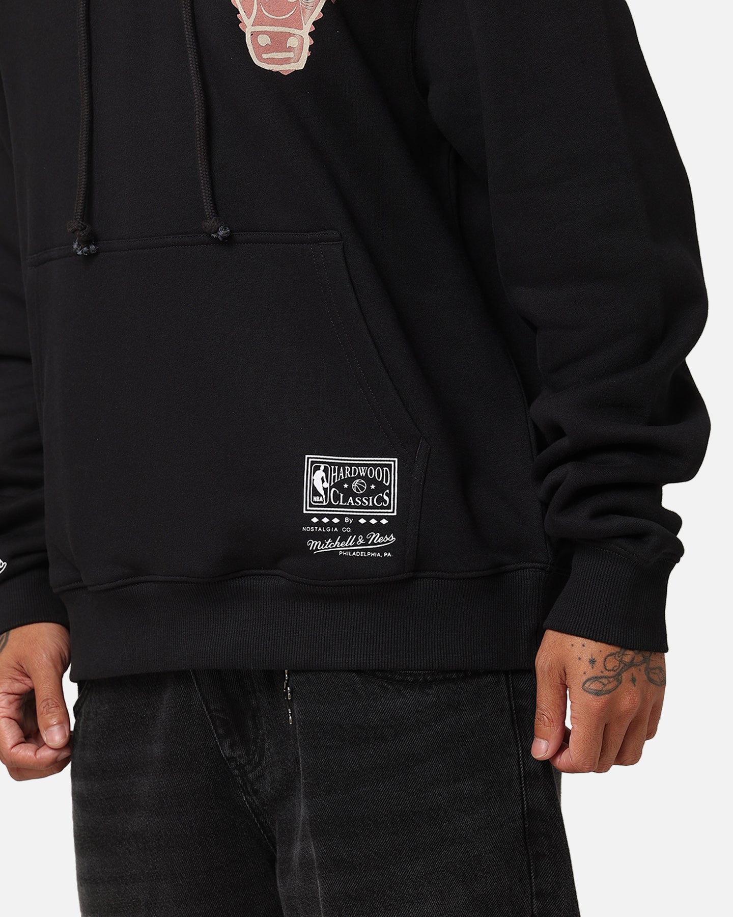 Mitchell & Ness Chicago Bulls Champs Graffiti Hoodie Faded Black