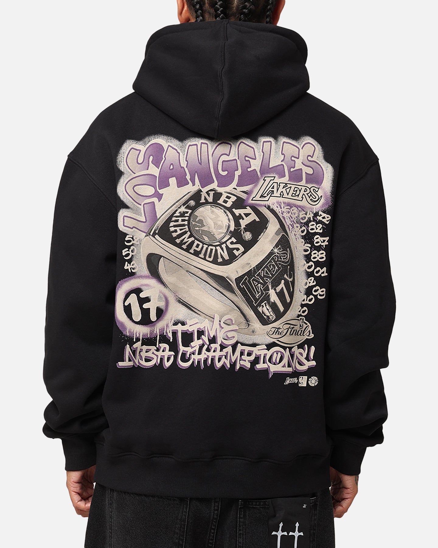 Mitchell & Ness Los Angeles Lakers Champs Graffiti Hoodie Faded