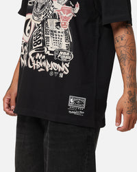Mitchell & Ness Chicago Bulls Champs Graffiti T-Shirt Faded Black