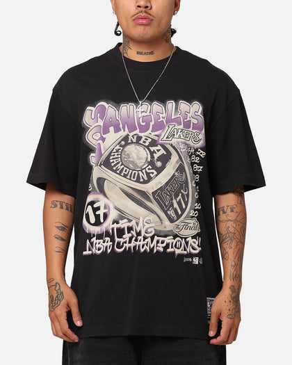 Mitchell & Ness Los Angeles Lakers Champs Graffiti T-Shirt Faded Black