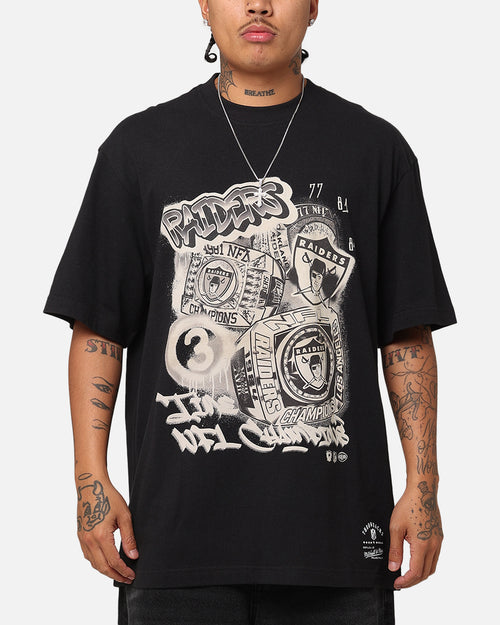 Mitchell & Ness Oakland Raiders Champs Graffiti T-Shirt Faded Black