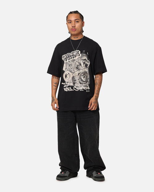Mitchell & Ness Oakland Raiders Champs Graffiti T-Shirt Faded Black