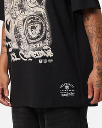 Mitchell & Ness Oakland Raiders Champs Graffiti T-Shirt Faded Black