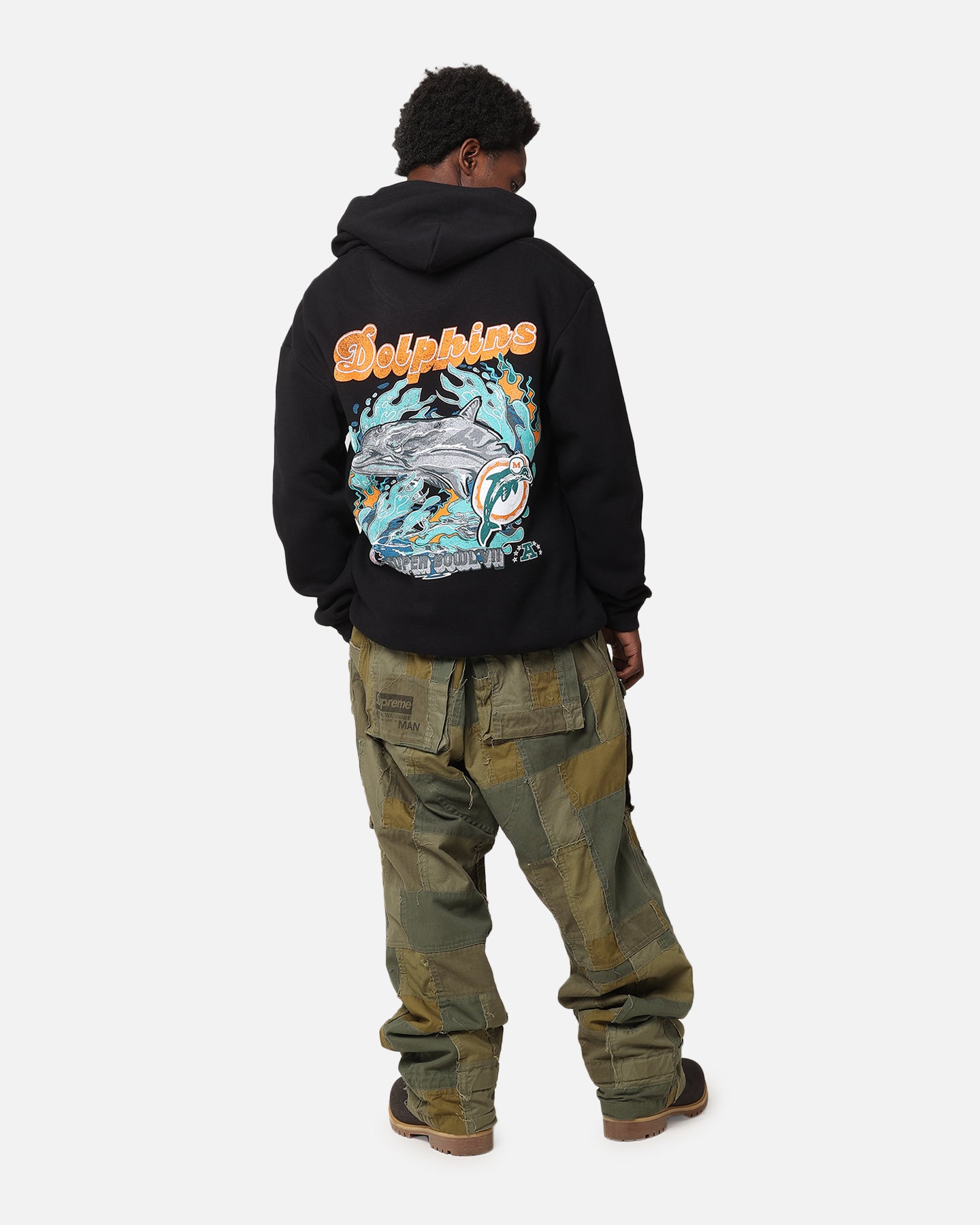 Mitchell & Ness Miami Dolphins 'Alter Ego' Flames Hoodie Faded
