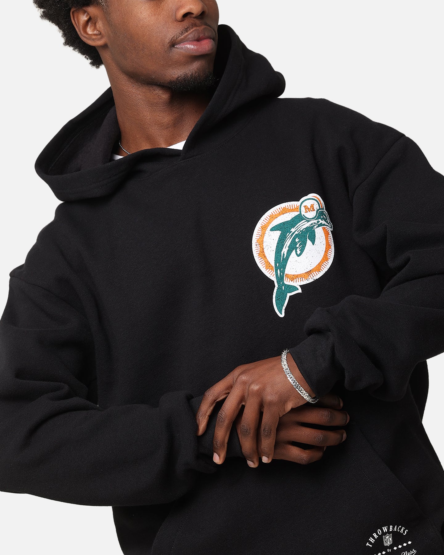 Mitchell & Ness Miami Dolphins 'Alter Ego' Flames Hoodie Faded