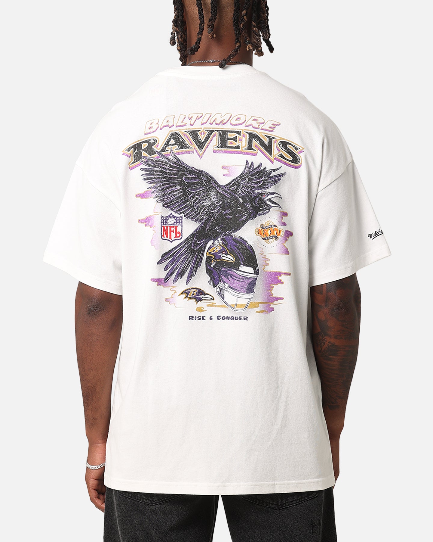 Mitchell & Ness Baltimore Ravens 'Alter Ego' Flames T-Shirt