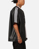 Adidas Faux Leather Adicolour 3-Stripes Baseball T-Shirt Black