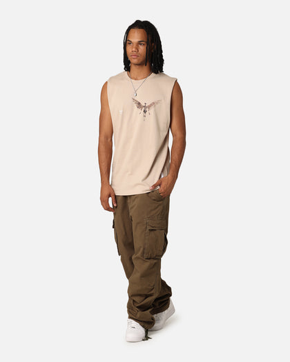 Saint Morta Momento Mori Oversized Muscle T-Shirt Stone