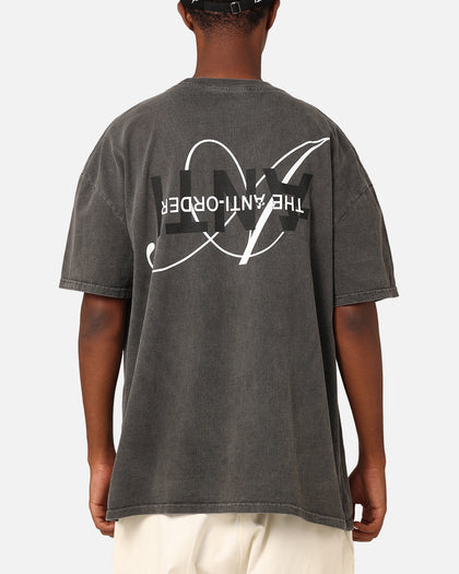 The Anti Order Stacked Logo T-Shirt Black Wash