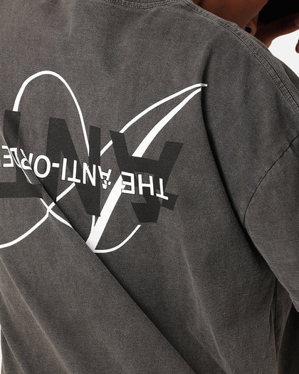 The Anti Order Stacked Logo T-Shirt Black Wash