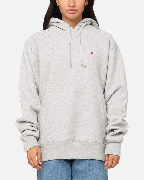 Champion Reverse Weave Small C Hoodie Oxford Heather