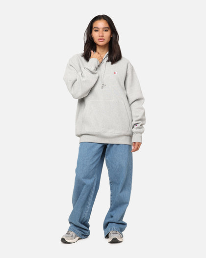 Champion Reverse Weave Small C Hoodie Oxford Heather