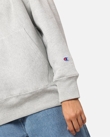 Champion Reverse Weave Small C Hoodie Oxford Heather