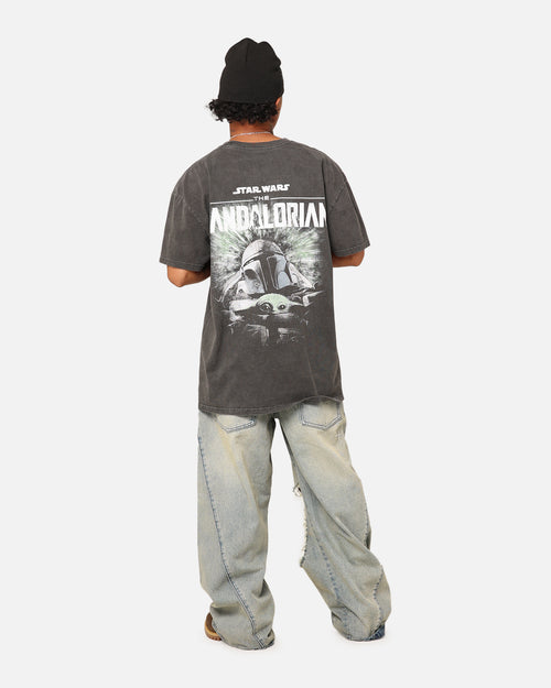 Star Wars The Mandalorian Heavyweight T-Shirt Black Wash