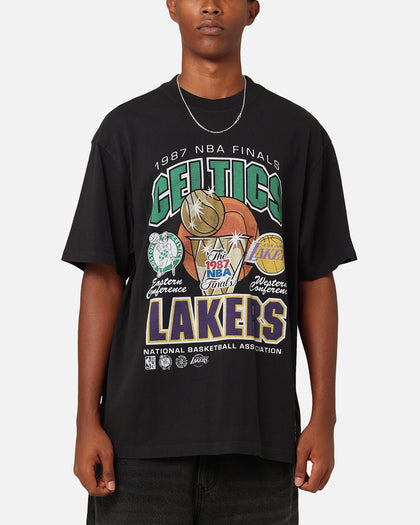 Mitchell & Ness Boston Celtics Vs. Los Angeles Lakers 1987 Finals T-Shirt Faded Black
