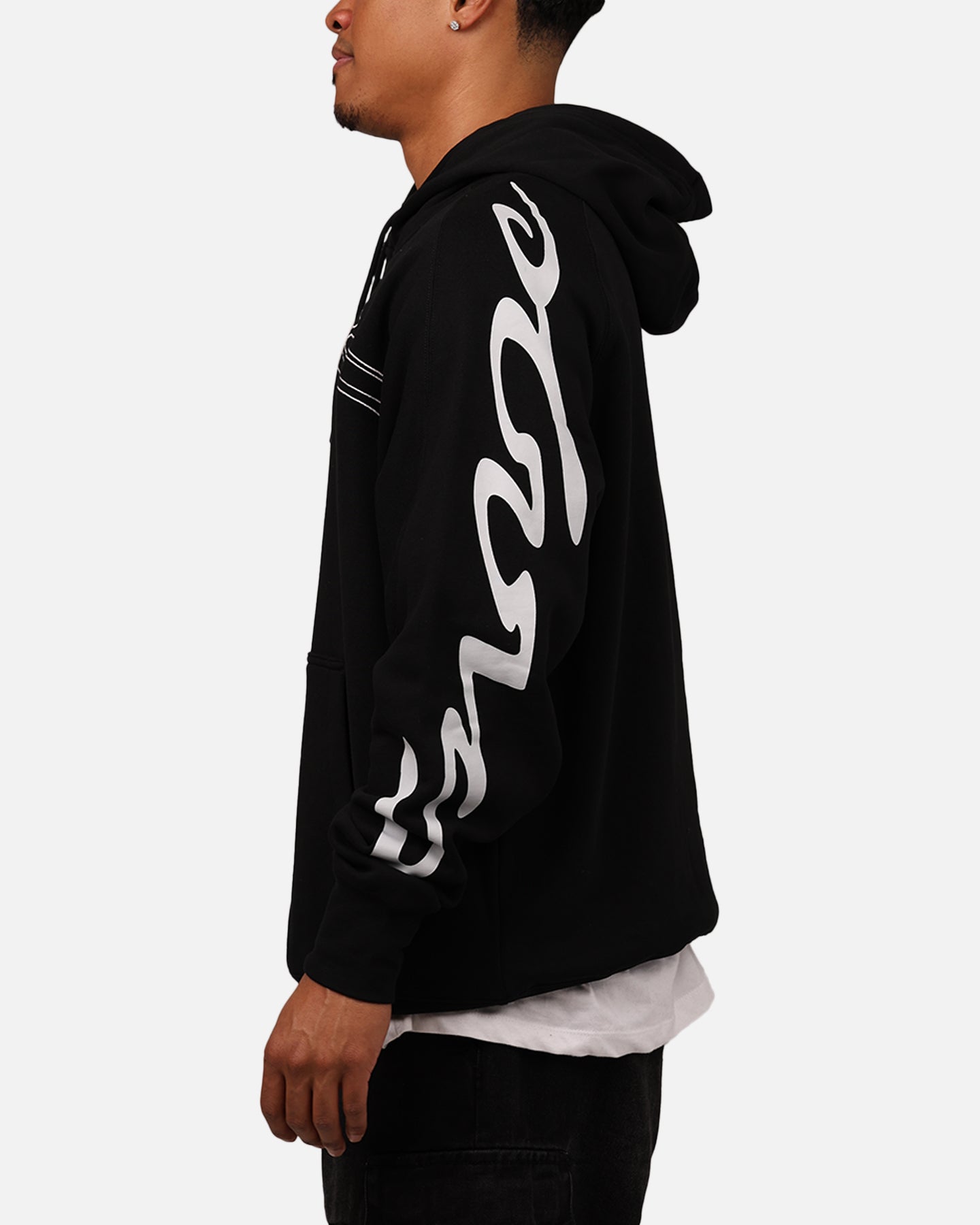 HOODIE kinggnu セントラル フーディー black L Fleece Zip-Front Hoodie with Pockets & Drawstring, Black | King Size