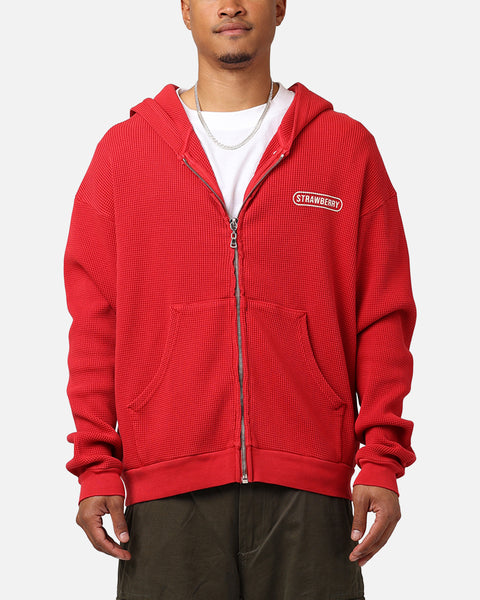 Strawberry Thermal Zip-Up Hoodie Red | Culture Kings US