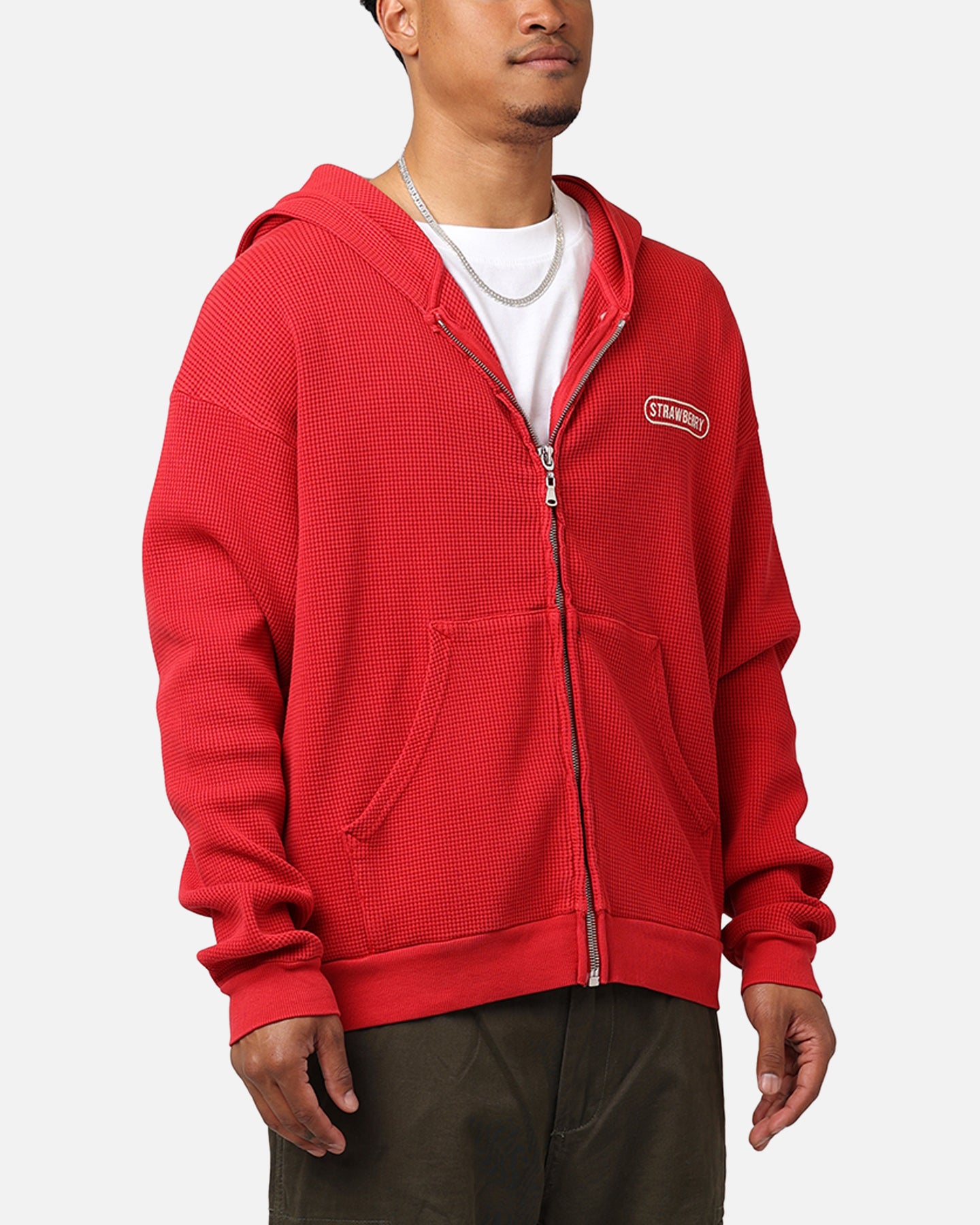 Strawberry Thermal Zip-Up Hoodie Red | Culture Kings US
