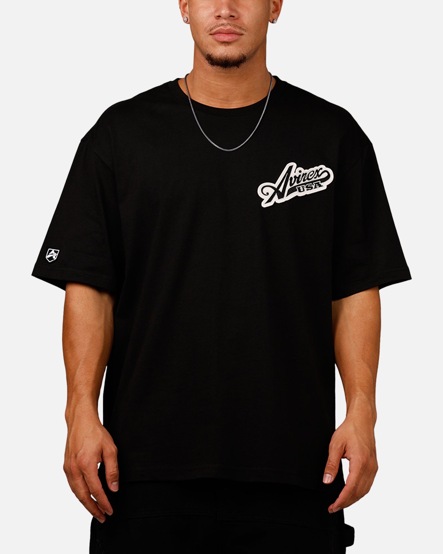 Avirex Script T-Shirt Black | Culture Kings US