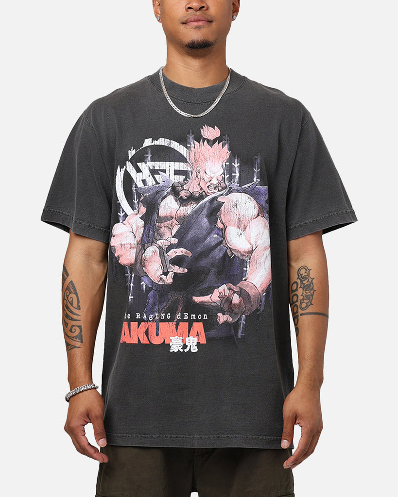 Hypland X Street Fighter Akuma T-Shirt Washed Black | Culture Kings US