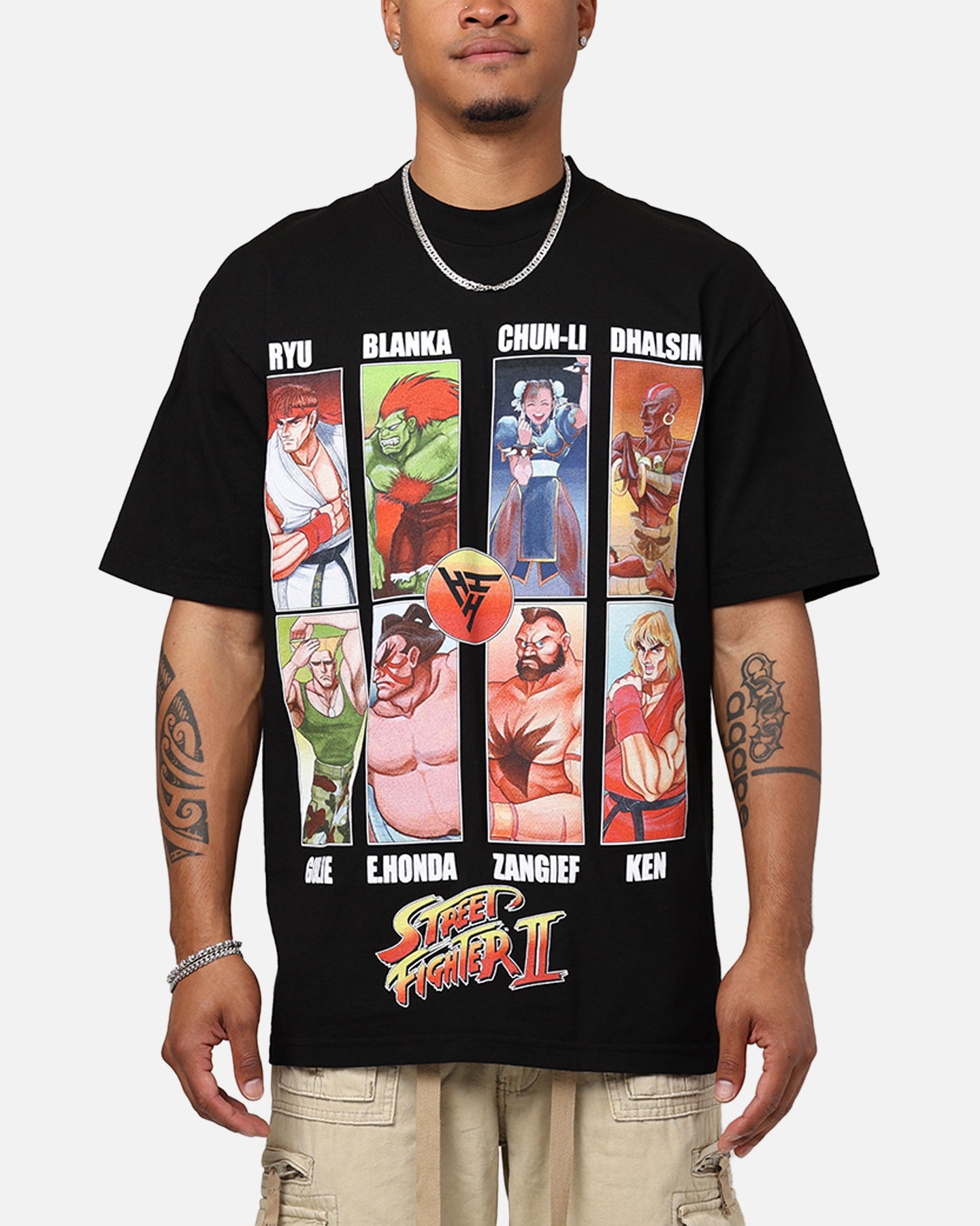 Hypland X Street Fighter Grid T-Shirt Black | Culture Kings US