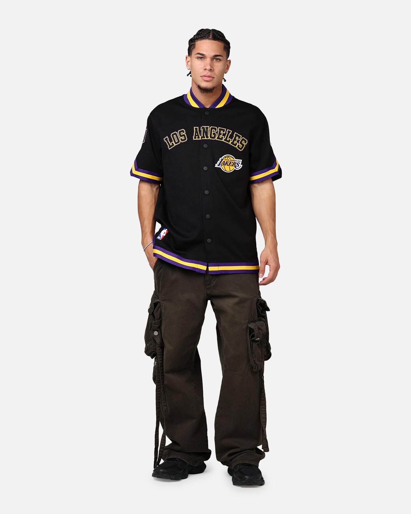 Pro Standard Los Angeles Lakers Warm Up Shirt Black | Culture Kings US