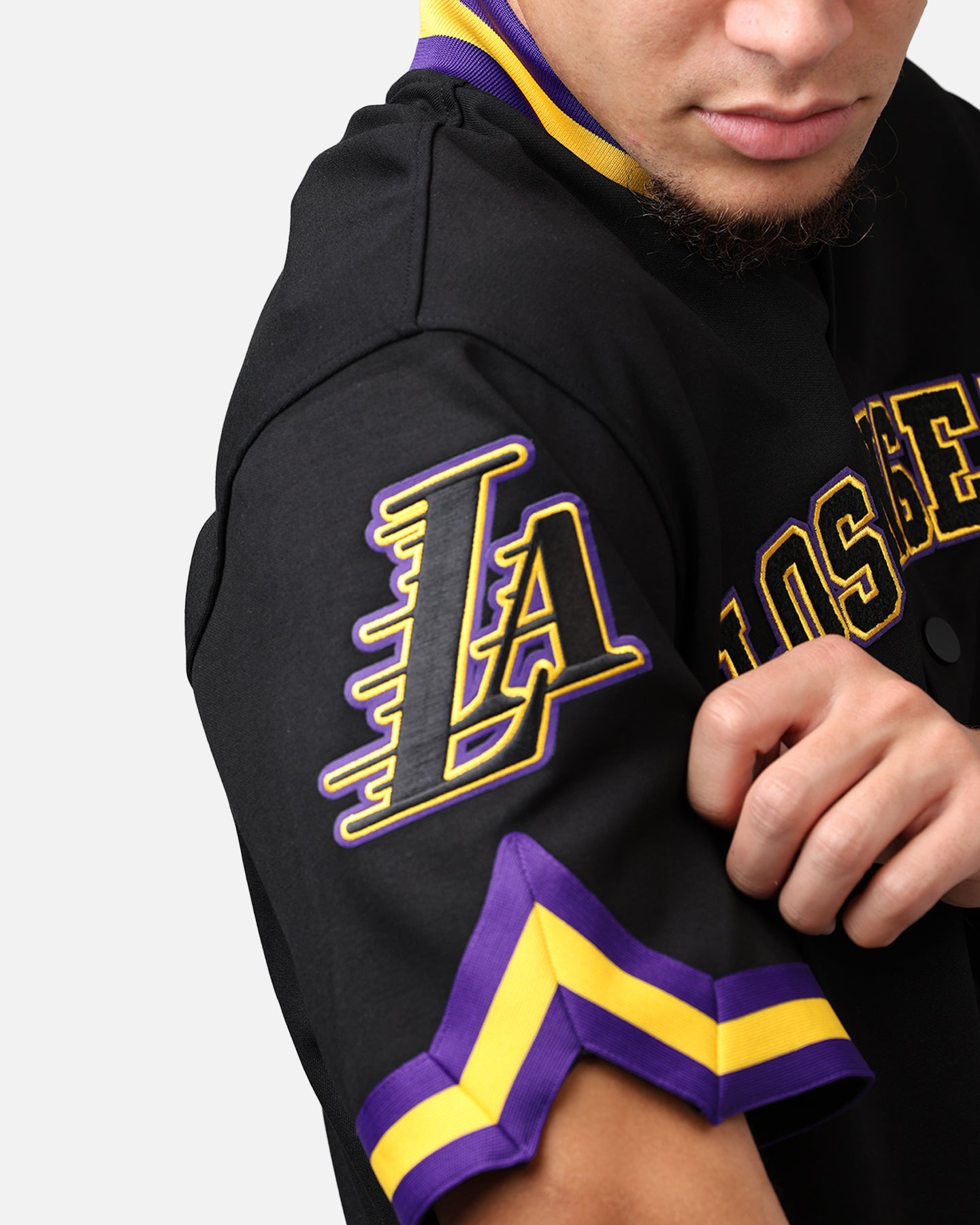 Pro Standard Los Angeles Lakers Warm Up Shirt Black | Culture Kings US