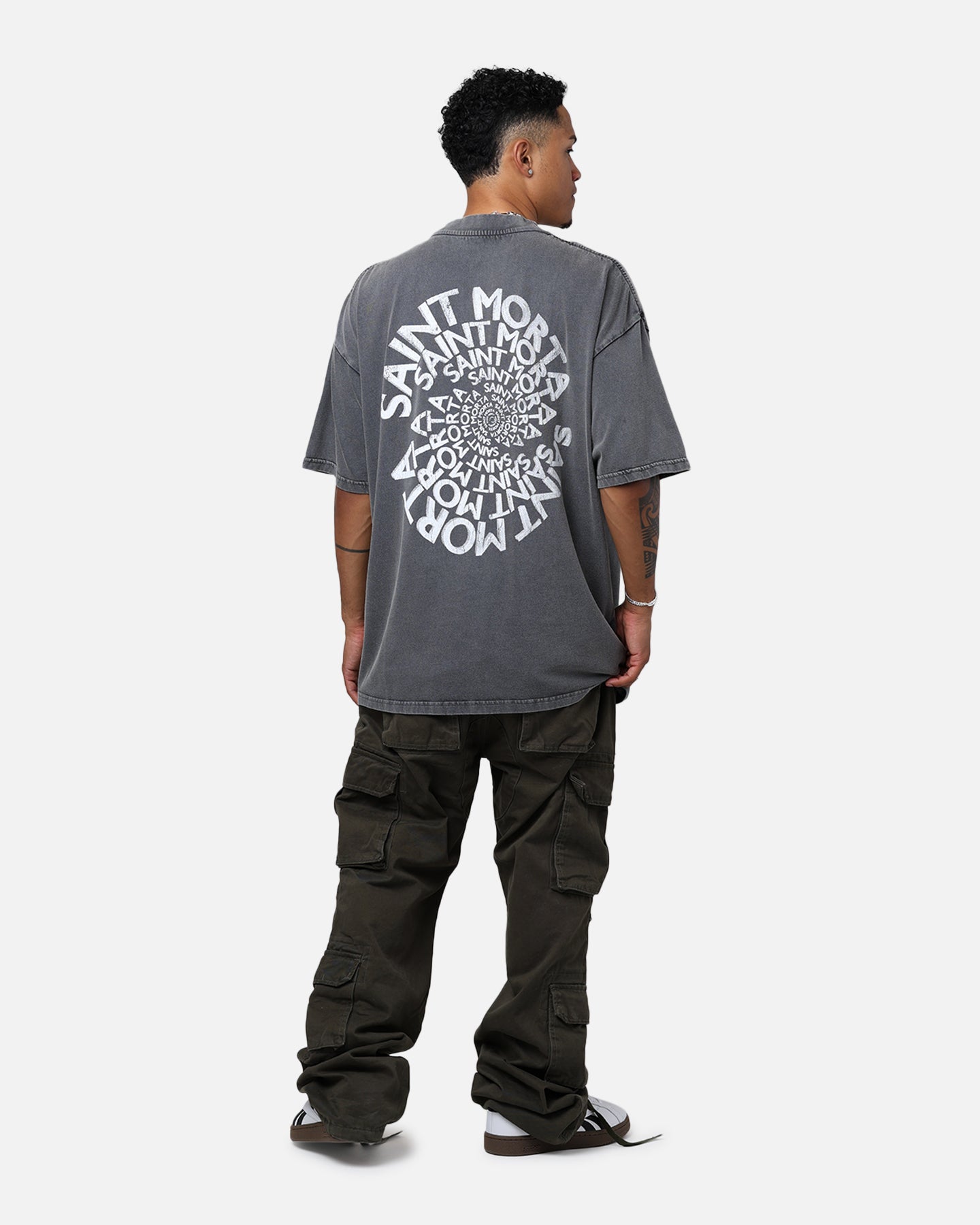 Saint Morta Vortex Mock T-Shirt Washed Charcoal | Culture Kings US
