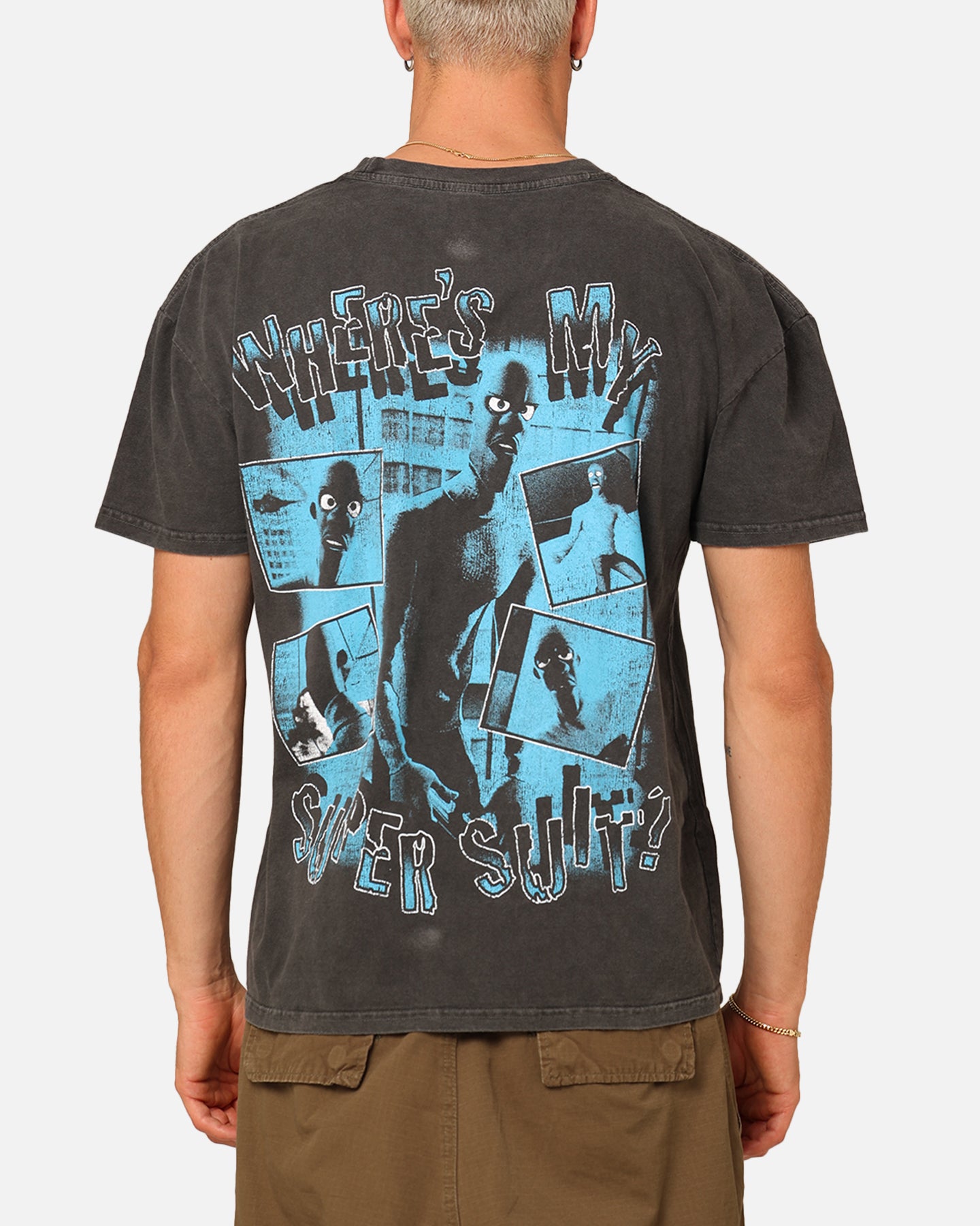 73Studio X Pixar Frozone Heavyweight T-Shirt Black Wash | Culture
