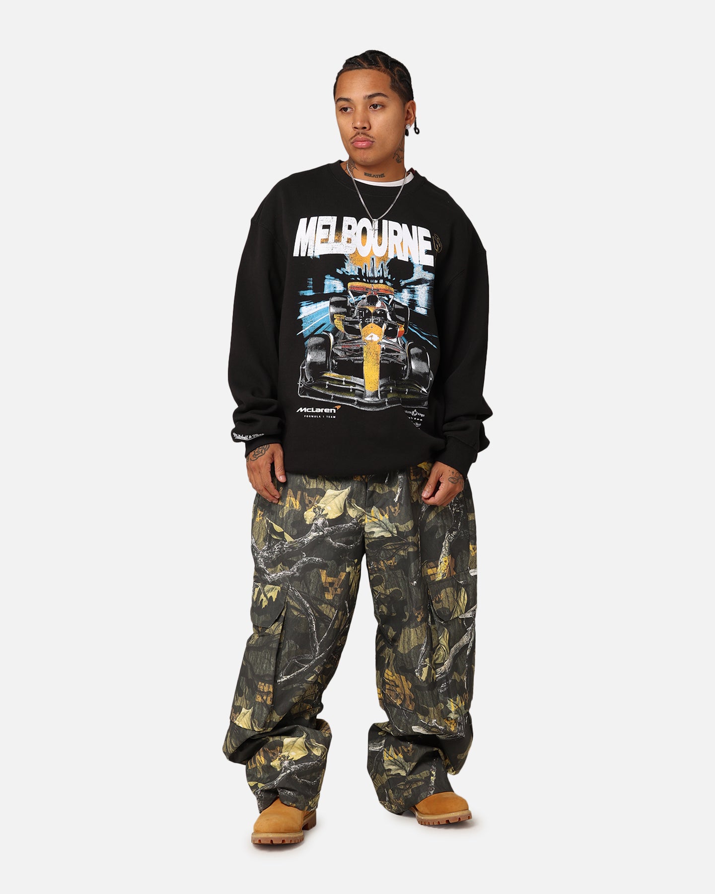 Mitchell & Ness X McLaren Lando Norris #4 Track Crewneck Faded