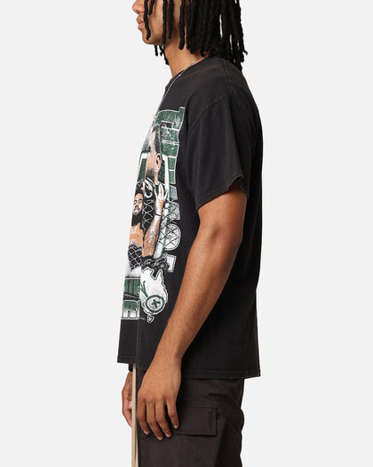 UFC By Goat Crew Tai Tuivasa Bam Bam FTA Vintage T-Shirt Black Wash