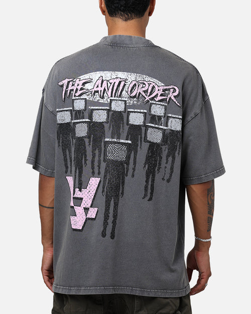 The Anti Order Brainwashed Mock T-Shirt Washed Charcoal