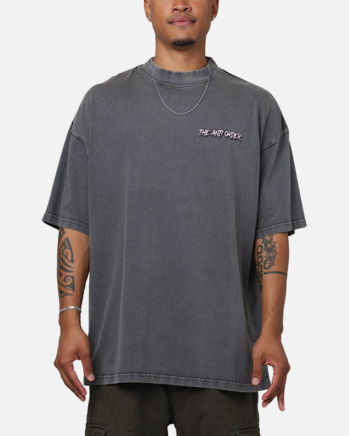 The Anti Order Brainwashed Mock T-Shirt Washed Charcoal