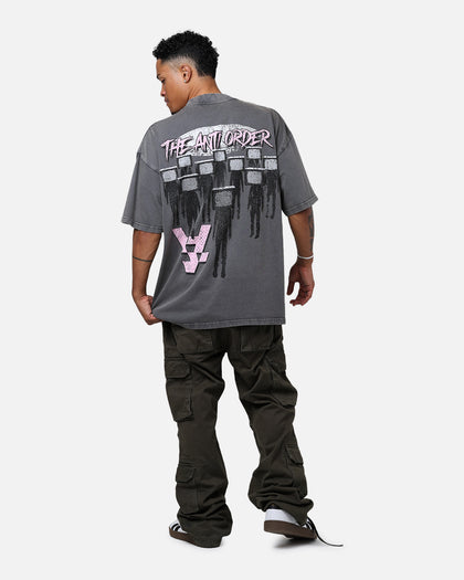 The Anti Order Brainwashed Mock T-Shirt Washed Charcoal
