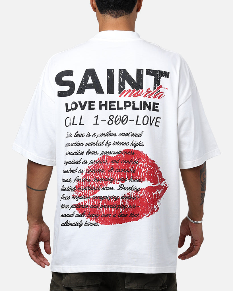 Saint Morta Love Helpline Mock T-Shirt Off-White | Culture Kings US