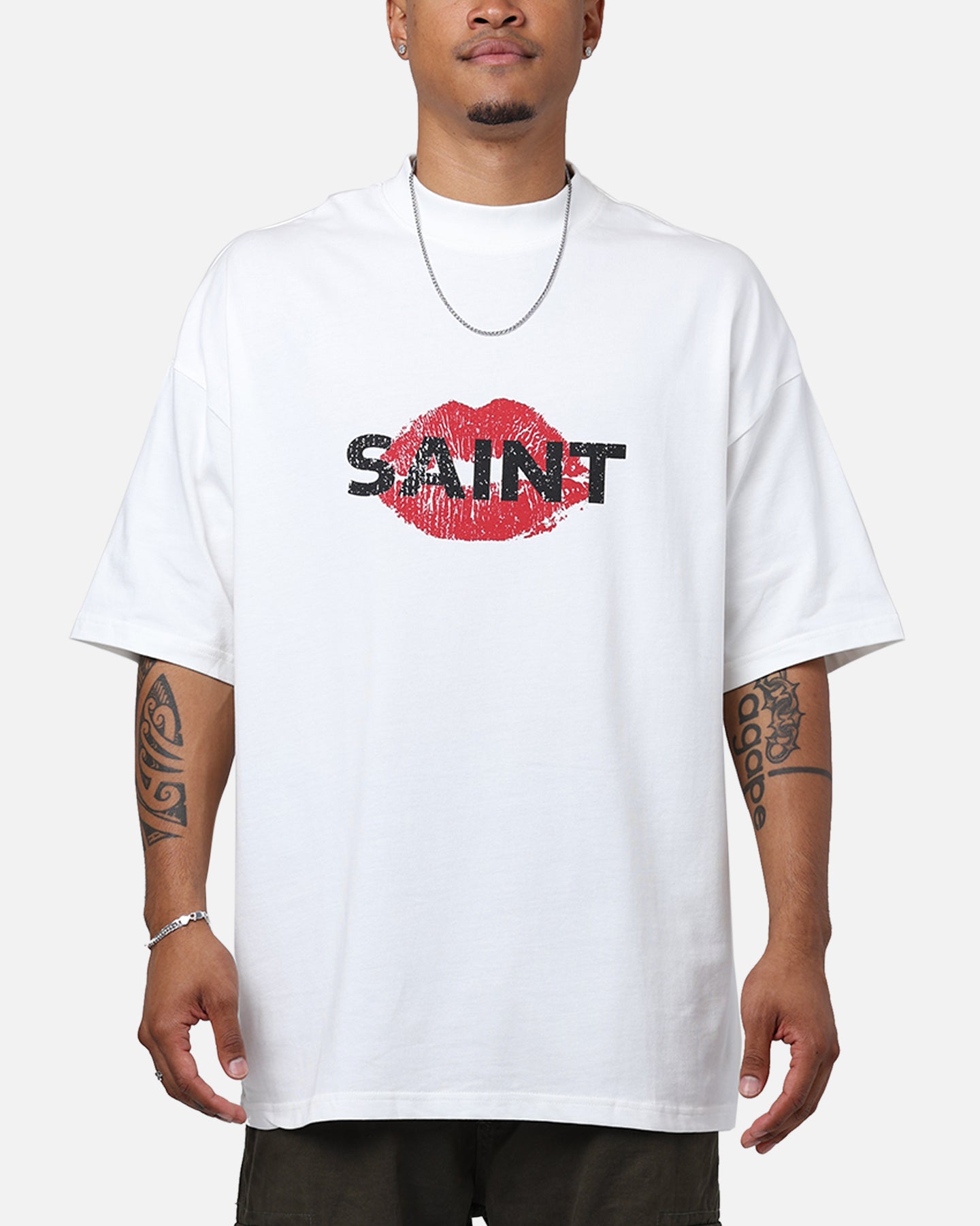 Saint Morta Love Helpline Mock T-Shirt Off-White | Culture Kings US