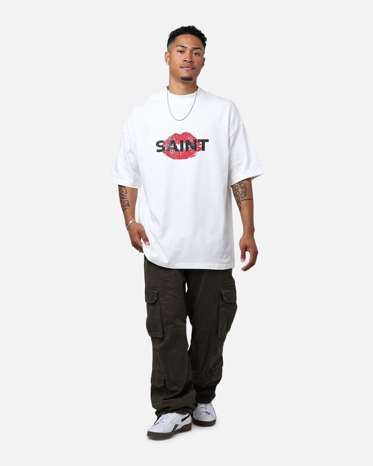 Saint Morta Love Helpline Mock T-Shirt Off-White | Culture Kings US